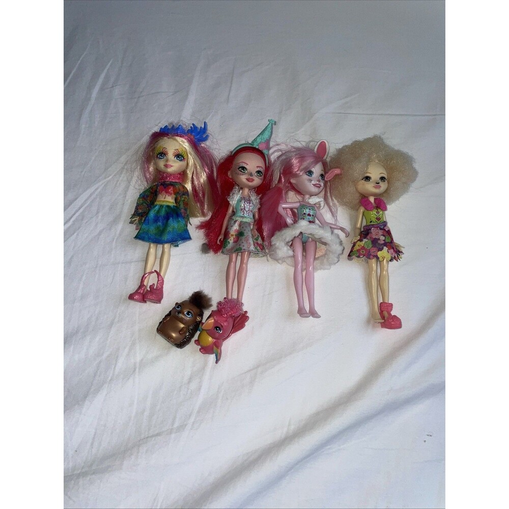 Enchantimals Dolls Lot Of 4 Mattel 6 Inches Dolls Only No Pets